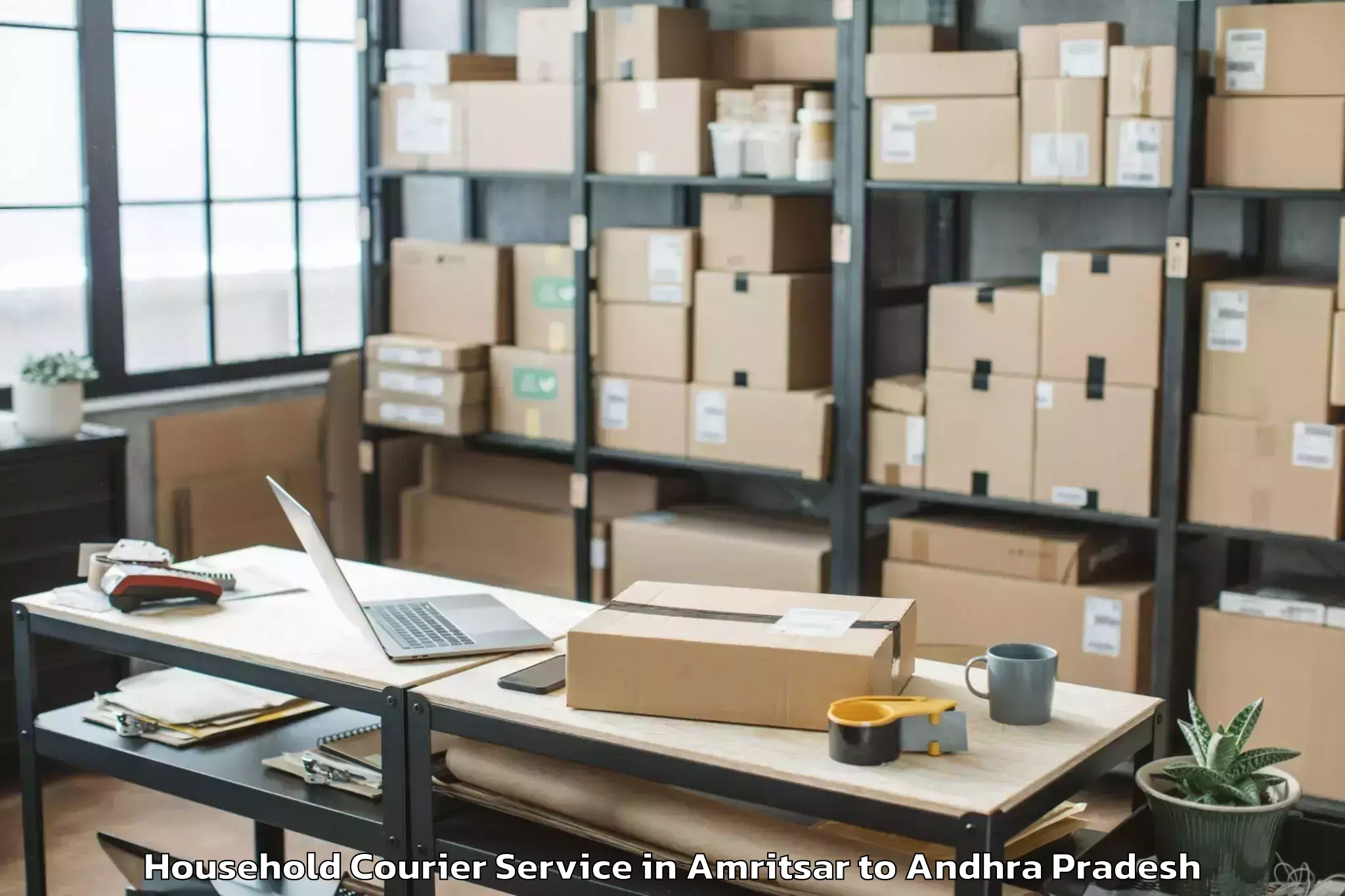 Professional Amritsar to Veerullapadu Household Courier